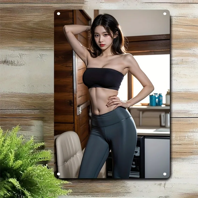 

Modern Minimalist Metal Wall Sign - Durable Iron Poster Art for Home, Office, Cafe & Gym - Pre-Drilled Easy Hang