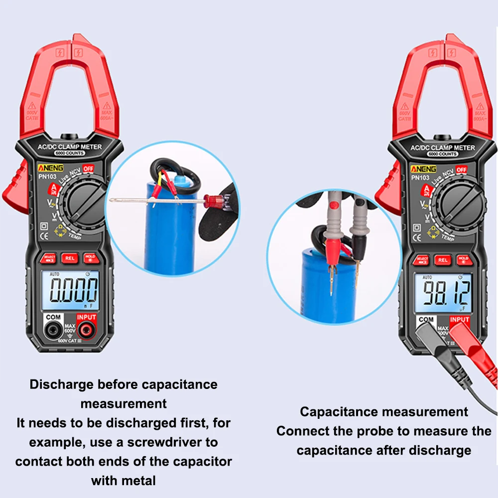 ANENG PN105 PN103 PN104 Digital Clamp Meter AC/DC Current Professional Multimeter 6000 Counts True RMS Tester Meters Voltmeter