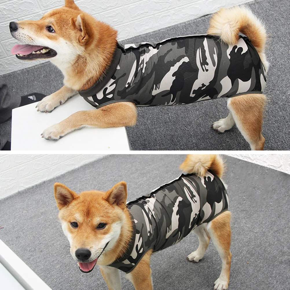 

Dog Sterilization Recovery Clothes Elastic Breathable Four- Size Xl Camouflage Durable Soft Pet Recovery Costume Puppy
