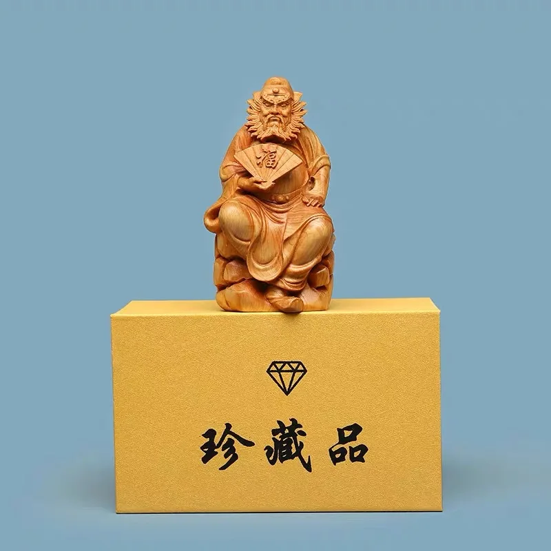 

Taihang Thuja Sutchuenensis Sitting Stone Zhong Kui Decoration Height12cm Tianshi Zhong Kui Money Drawing and Luck Changing Soli