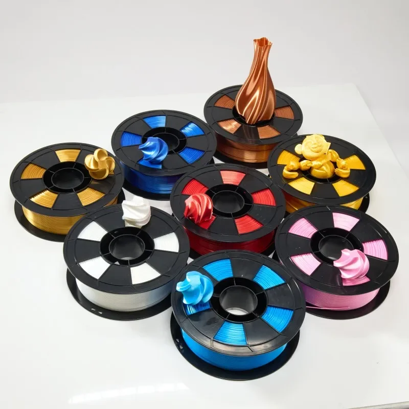 

3D Printer Filament PLA 1.75mm 1kg/2.2lbs Plastic Consumables Materials for 3D Printer Silk White Gold Purple copper