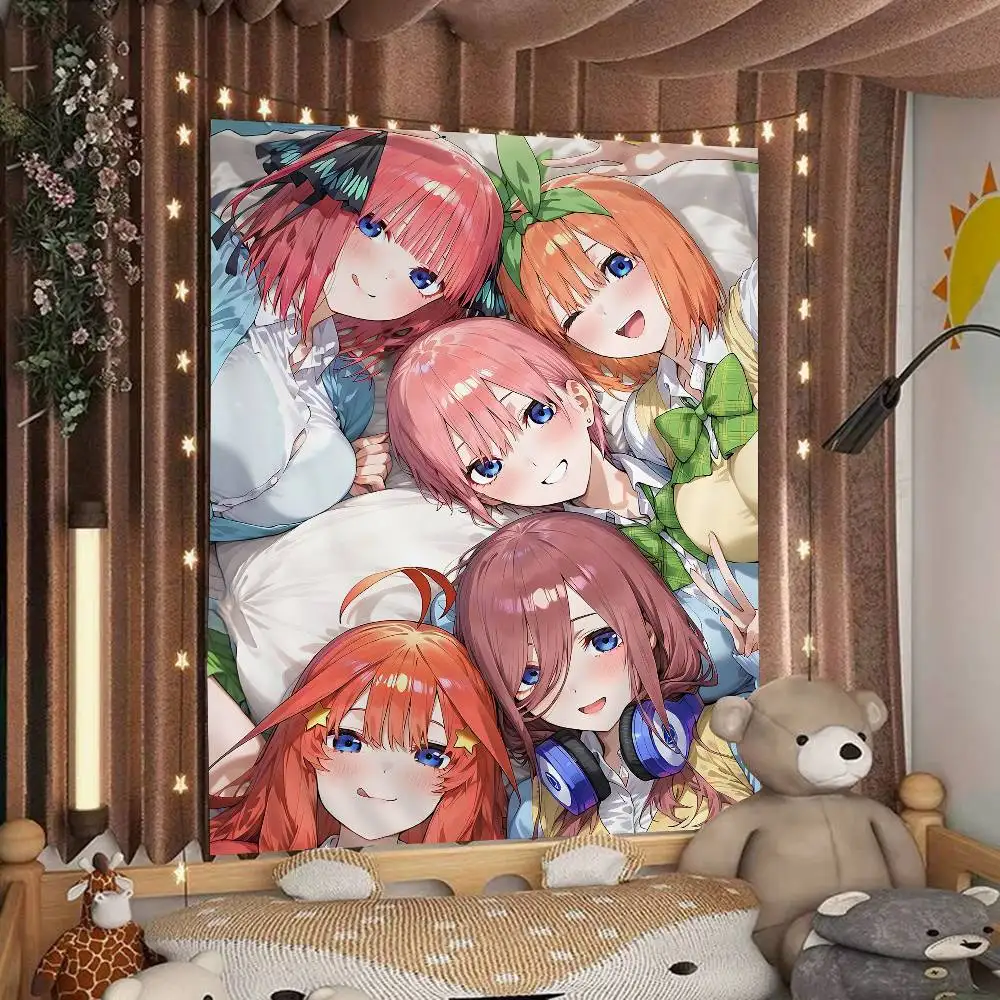 Anime The Quintessential Quintuplets DIY Wall Tapestry for Living Room Home Dorm Decor Wall Art Decor
