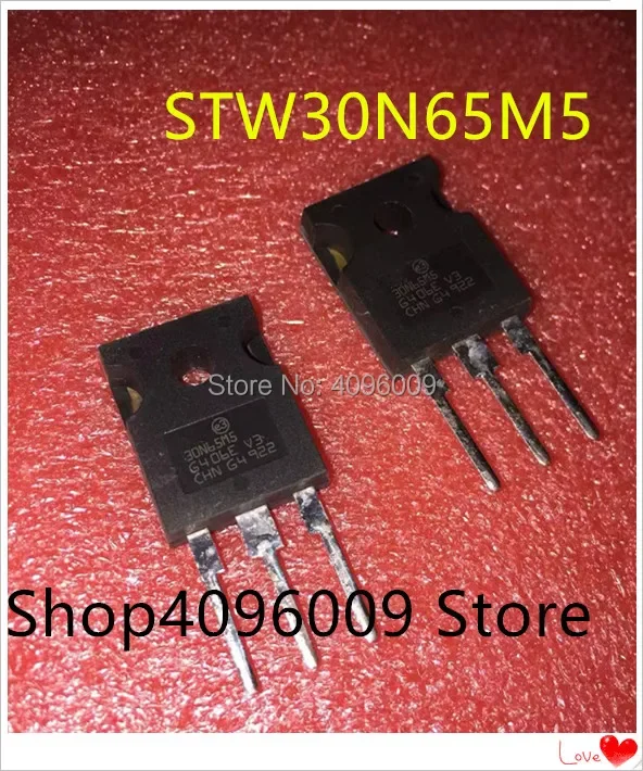 STW30N65M5 30N65M5 TO-247, 10 Pièces/Uno