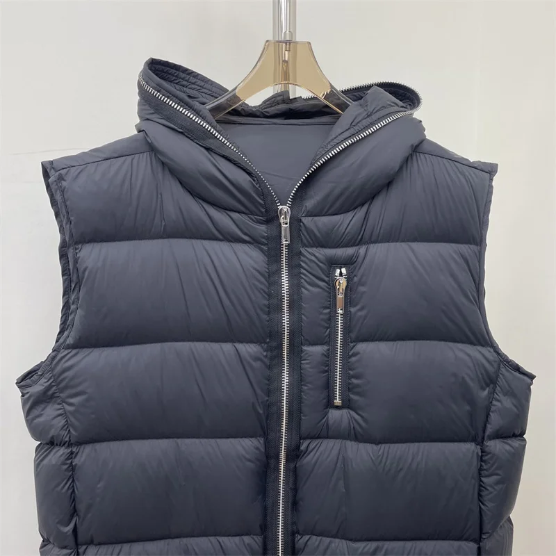 سترة نسائية جديدة غير متناظرة بسحاب أسفل سترة لفصل الشتاء 2025 90 بطة بيضاء أسفل شغل معاطف سترة منتفخة امرأة #1