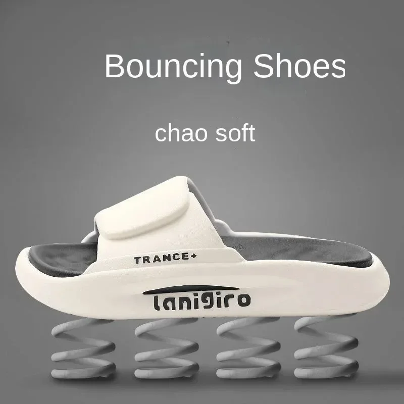 New Shit-stepping slippers for men couples in summer, good-looking, outdoor wear, thick-soled, non-slip, indoor bathing slippers