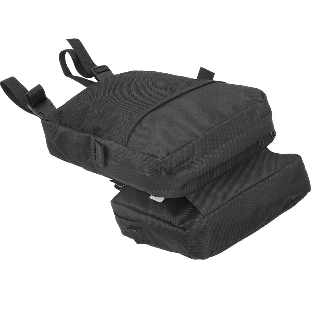 Alforja negra para motocicleta, bolsas de guardabarros ATV, bolsas de sillín de tanque ATV, almacenamiento de carga, bolsa de caza, bolsa de tanque, 1 par