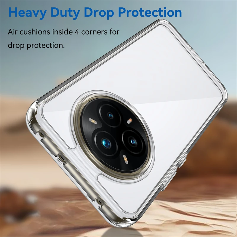 حافظة لهاتف Realme 14 Pro Plus حافظة فاخرة من السيليكون الشفاف لهاتف Realme 14 Pro Plus حافظة مضادة للصدمات من البولي يوريثان #3