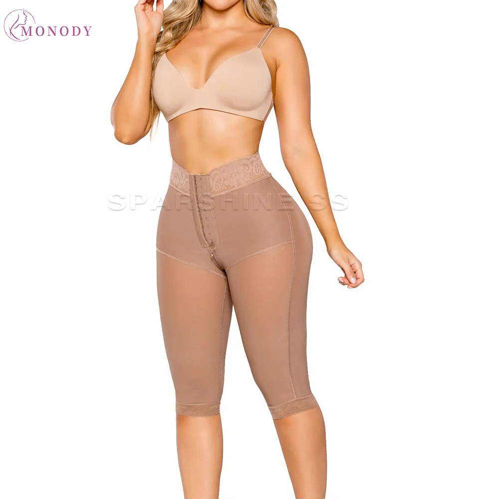 Fajas Colombianas High Waist Women Post Surgery Compression BBL Butt Lifter Pants to Knee Length Shaper Tummy Control Underwear