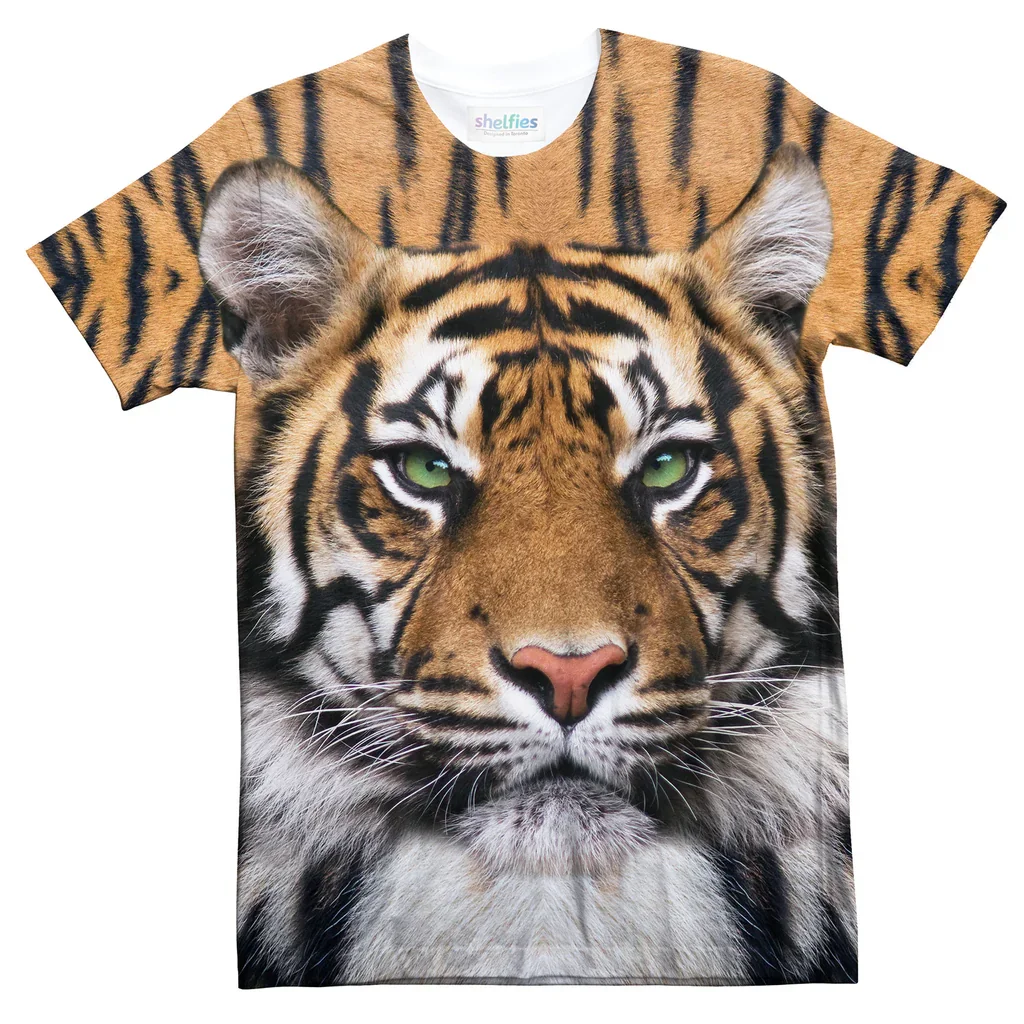 

Футболка с 3D-принтом реалистичной головы тигра для взрослых и детей | Футболка с короткими рукавами в стиле хардкор с принтом «Дикий тигр/Гепард»