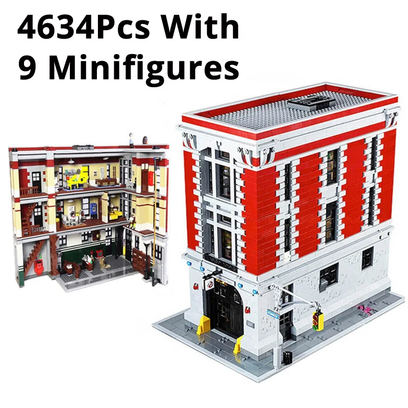 

4634 PCS Ghostbusters Firehouse 16001 83001 Headquarters Building Blocks Bricks Kit Compatible 75827 Christmas Birthday Gifts