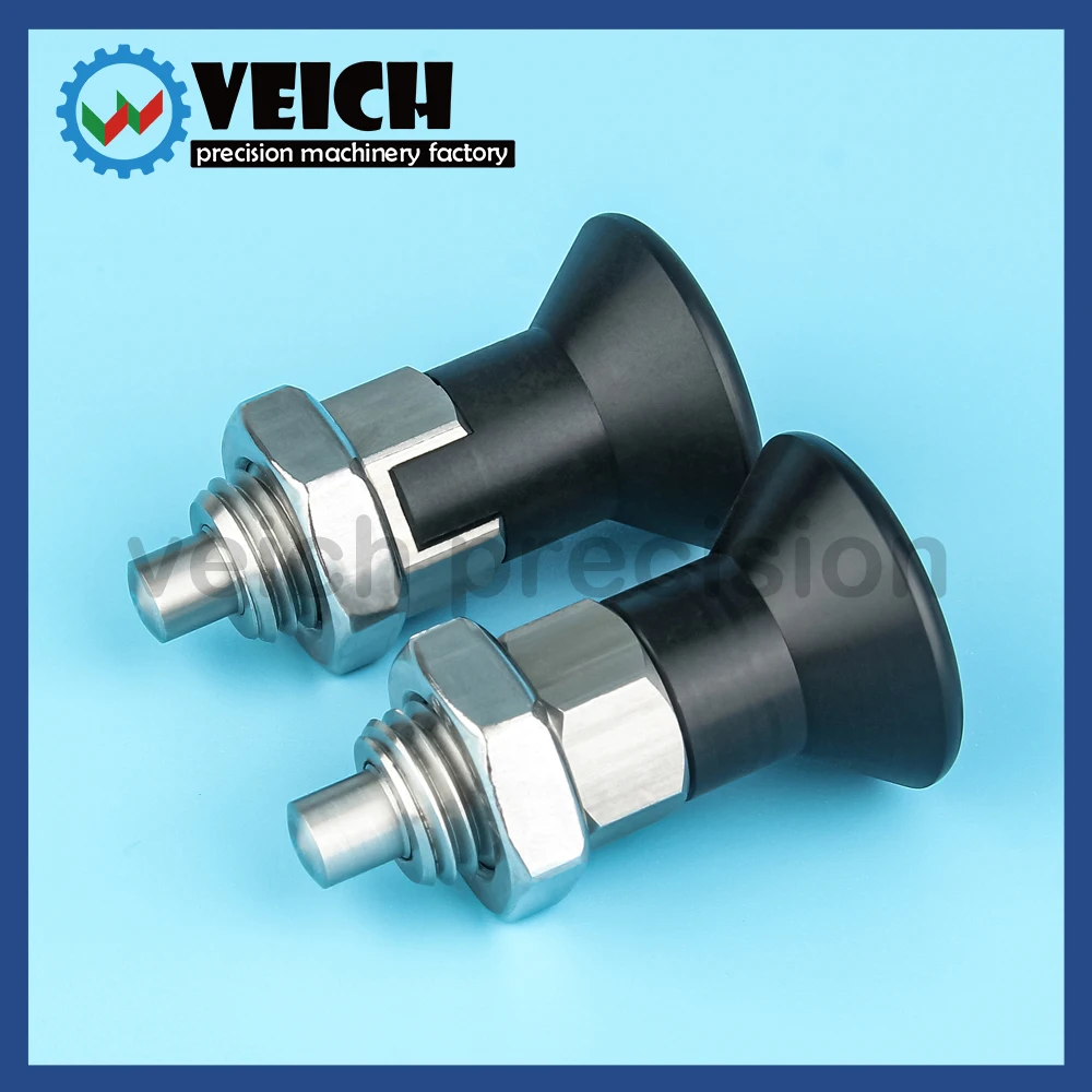 VCN254 M6/8/10/12/16/20mm Stainless Steel Knob Index Plungers Return Type/Self-locking Locating Pins/Bolt With/Without Nuts - view 4