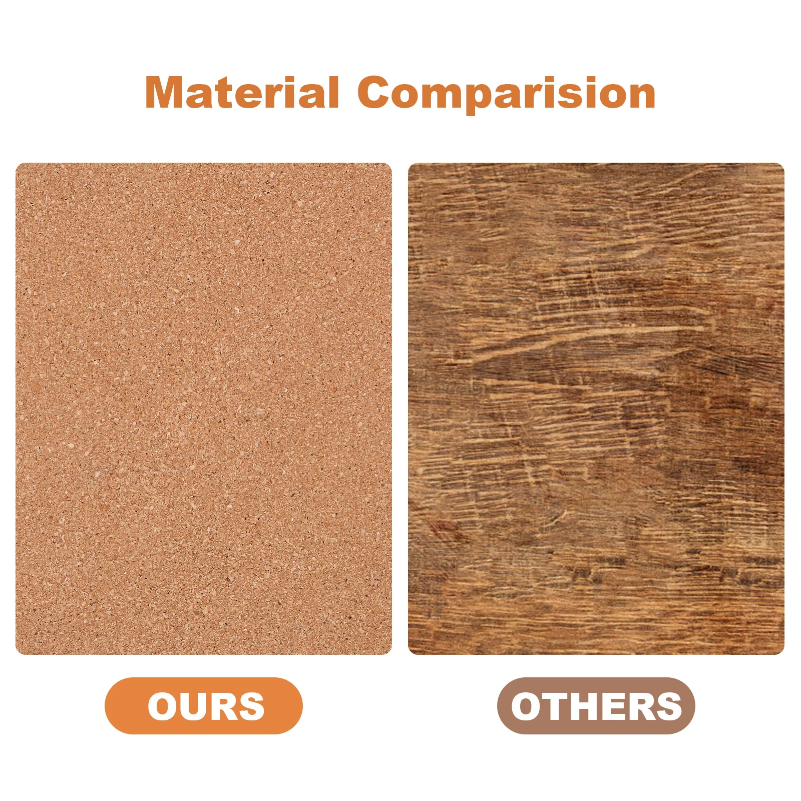 

6 pcs Cork Self Adhesive Cork For Office Wall Office Board Memo Tiles Large Quantity Pins Wall Board Functional Design