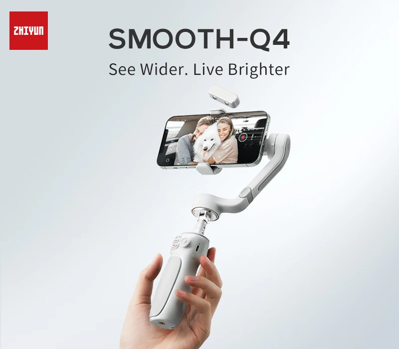 Zhiyun Smooth Q4 3-Axis Handheld Gimbal Stabilizer for iPhone 13 13 Pro 11 12 Samsung Galaxy Huawei Xiaomi Oneplus Smartphone