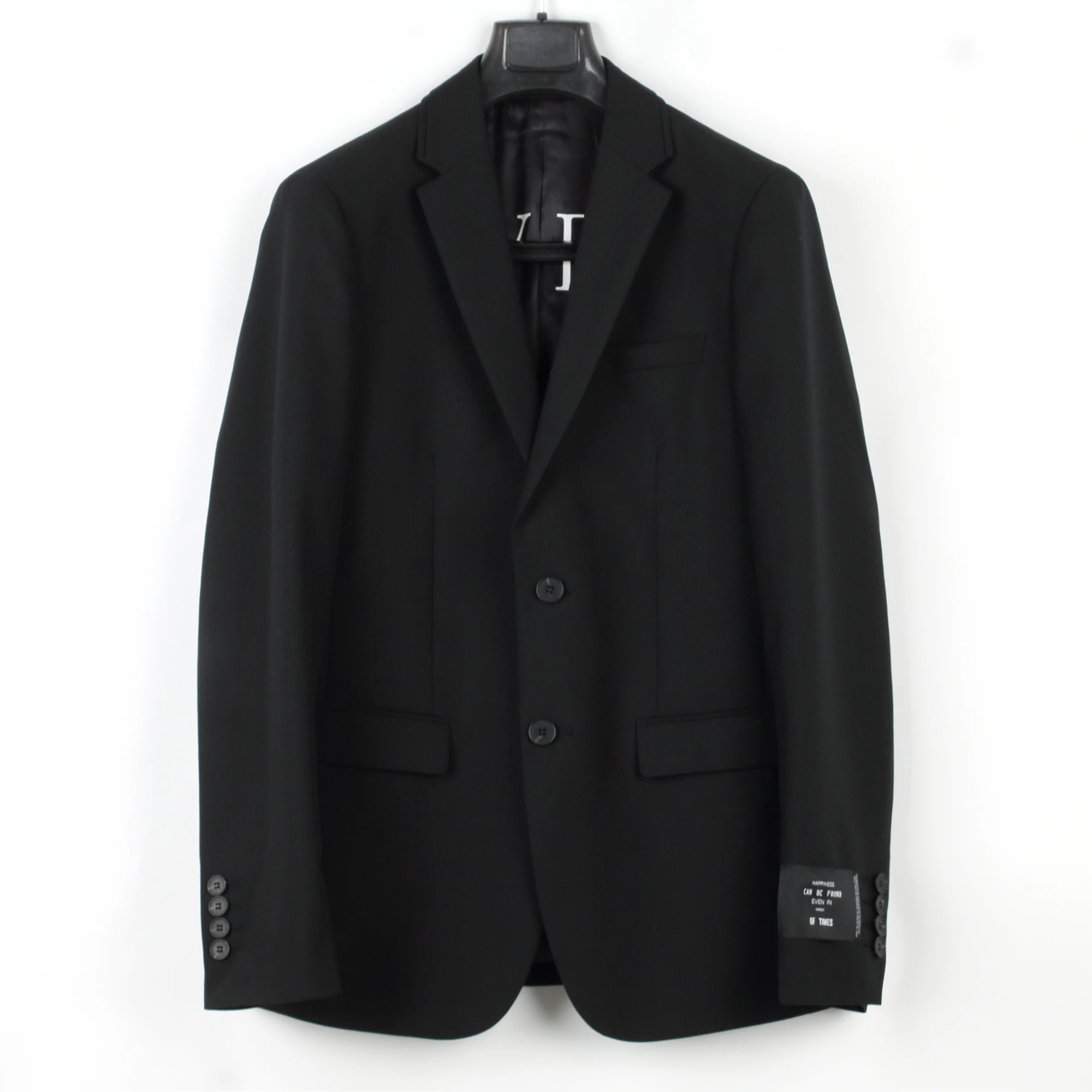 

Busin повседневная мужская шерстяная куртка с двумя пуговицами и лацканами, осенняя одежда, стойка, длинная све, обычная длина