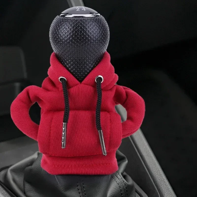 Hoody Car Shift Cover Fashionable Shift Hoodie Car Shift Knob Cover Manual Grip Gear Sweatshirt Shift Lever Cover Decoration