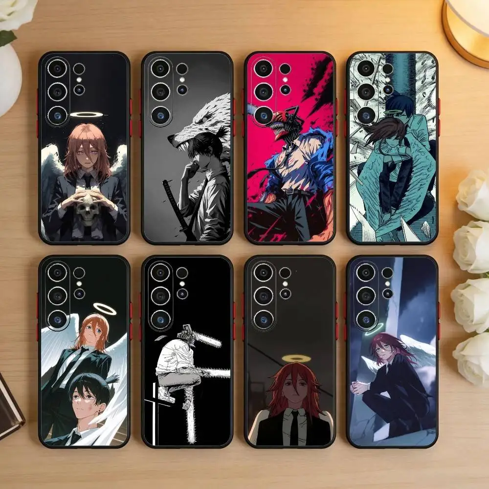 

B-Reze C-Chainsaw Man Phone Case For Samsung S26,S25,S24,S23,S22,S21,S20,Ultra,Plus,FE Black Soft Cover
