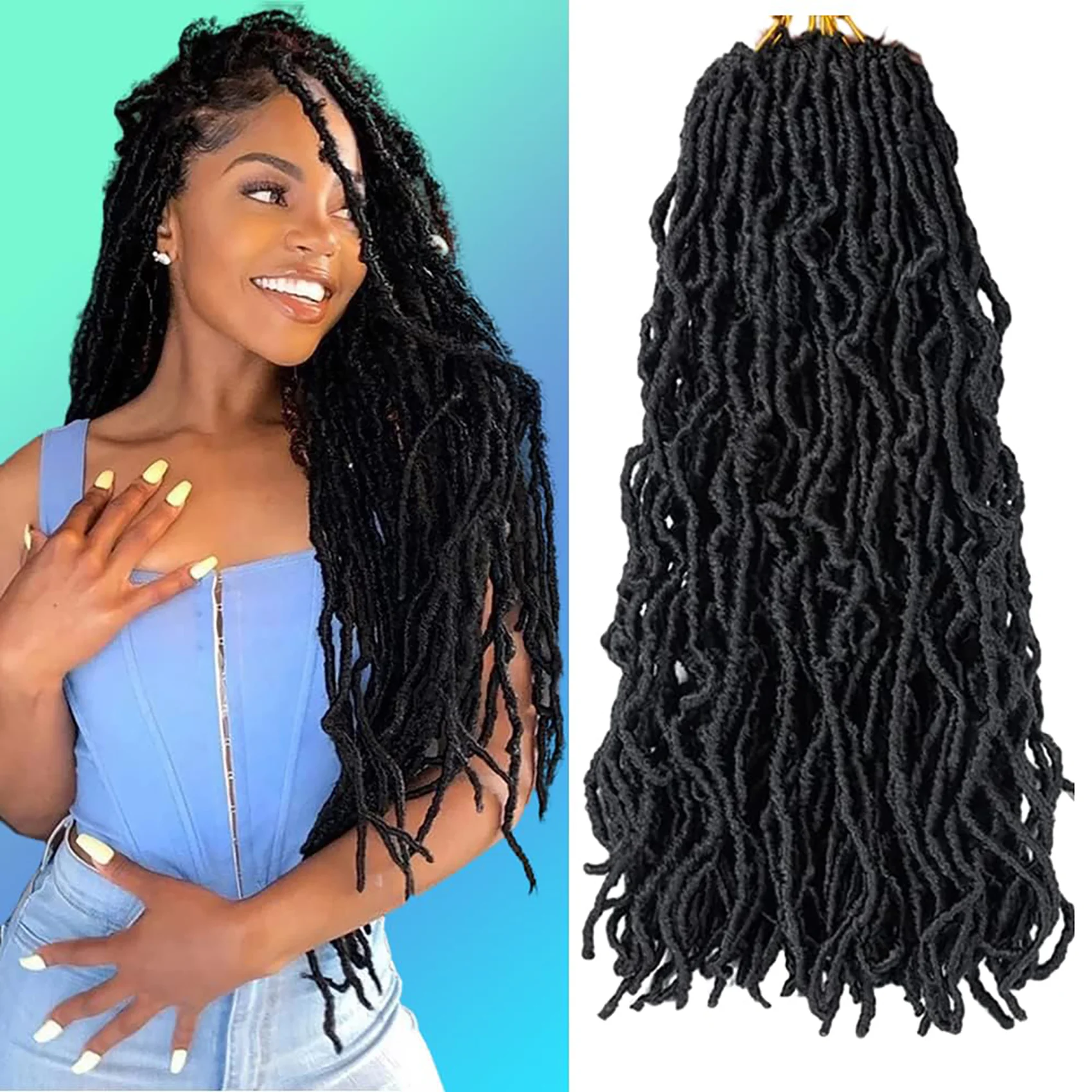 Karida  Faux Locs Crochet Hair Extensions For Women Synthetic Soft Locs Crochet Braids Dreadlocks Hair Extensions