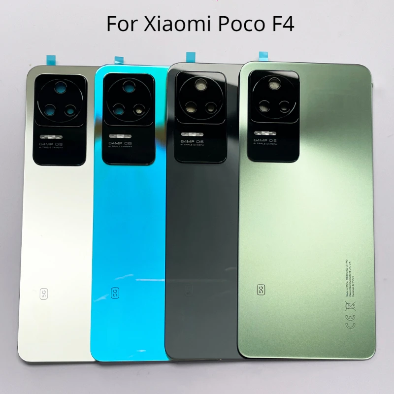 

Совершенно новая Задняя стеклянная крышка F4 для Xiaomi Poco F4 Mi задняя крышка запасная Жесткая Крышка батарейного отсека, задняя крышка корпуса с клеем