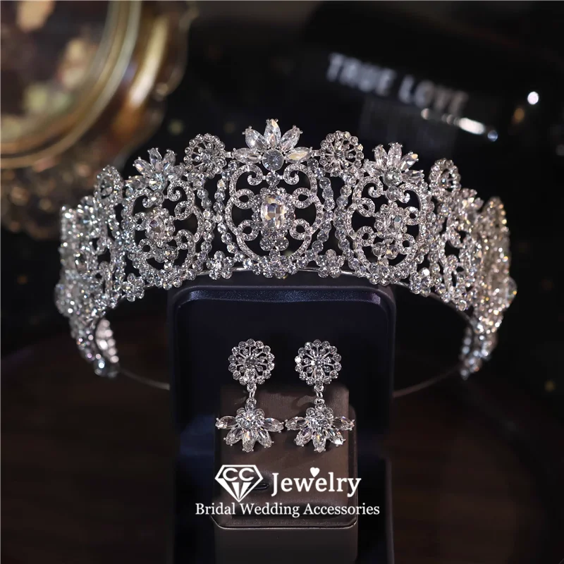 

CC Baroque Crowns for Women Wedding Accessories Bridal Headbands Engagement Hairwear 100% Handmade Luxury Tiaras Hairbands AN454