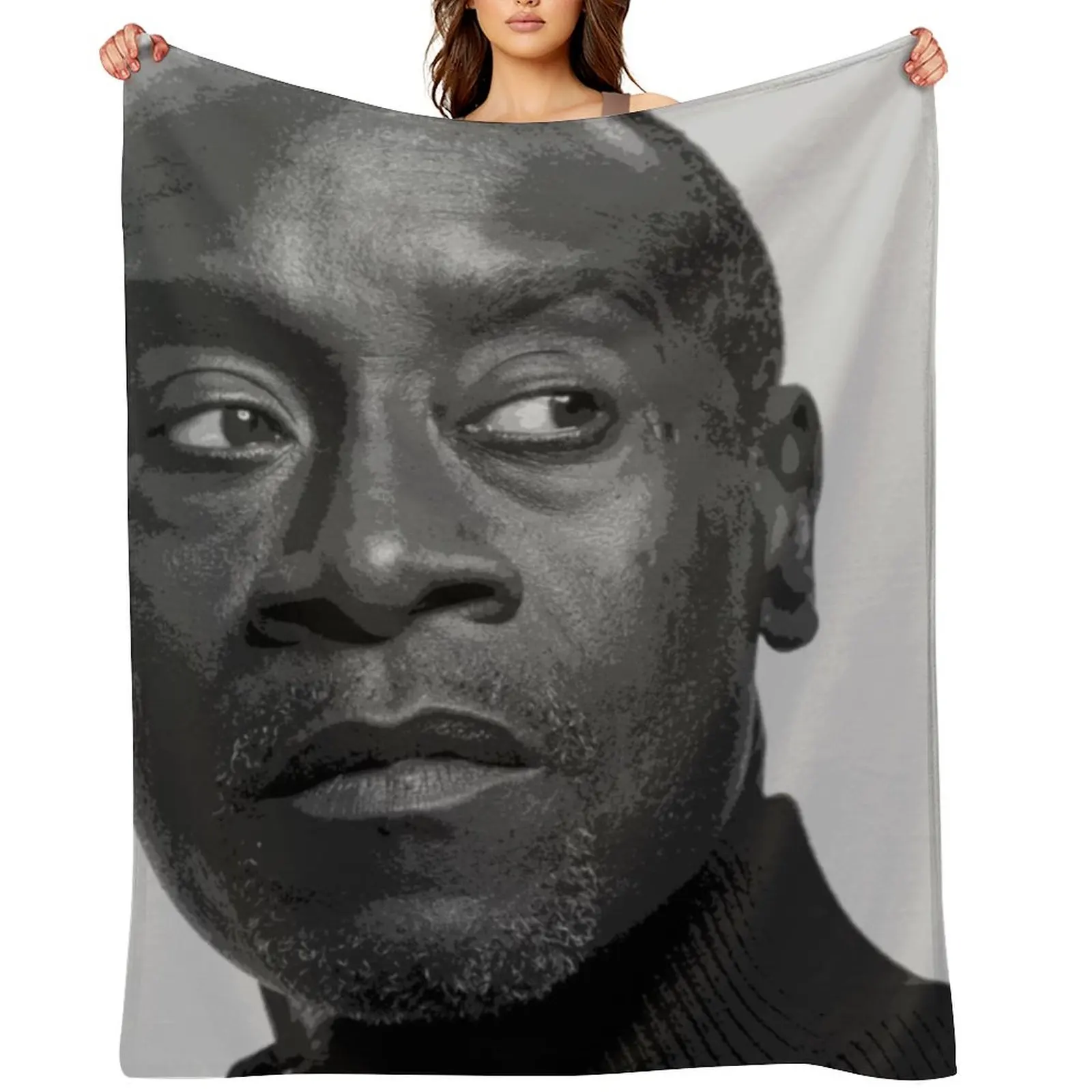 

Don Cheadle Pop Art Portrait Throw Blanket Large Hair Travel halloween Blankets