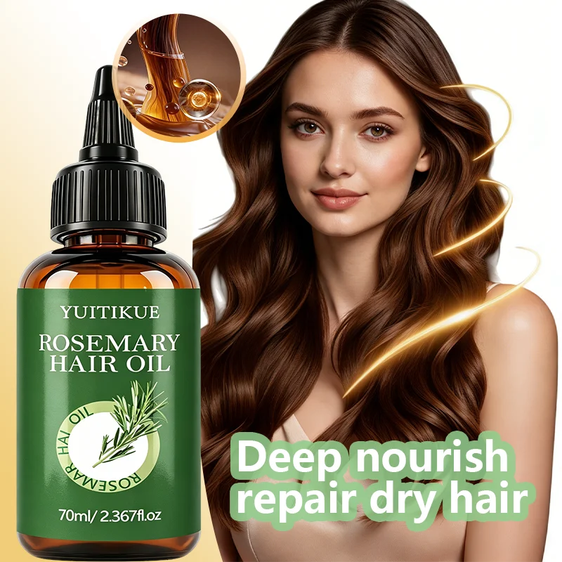 YUITIKUE Rosemary Hair Oil, 70ml Natural Essential Oil for Scalp & Hair Care, Nourishing Treatment 5 sold