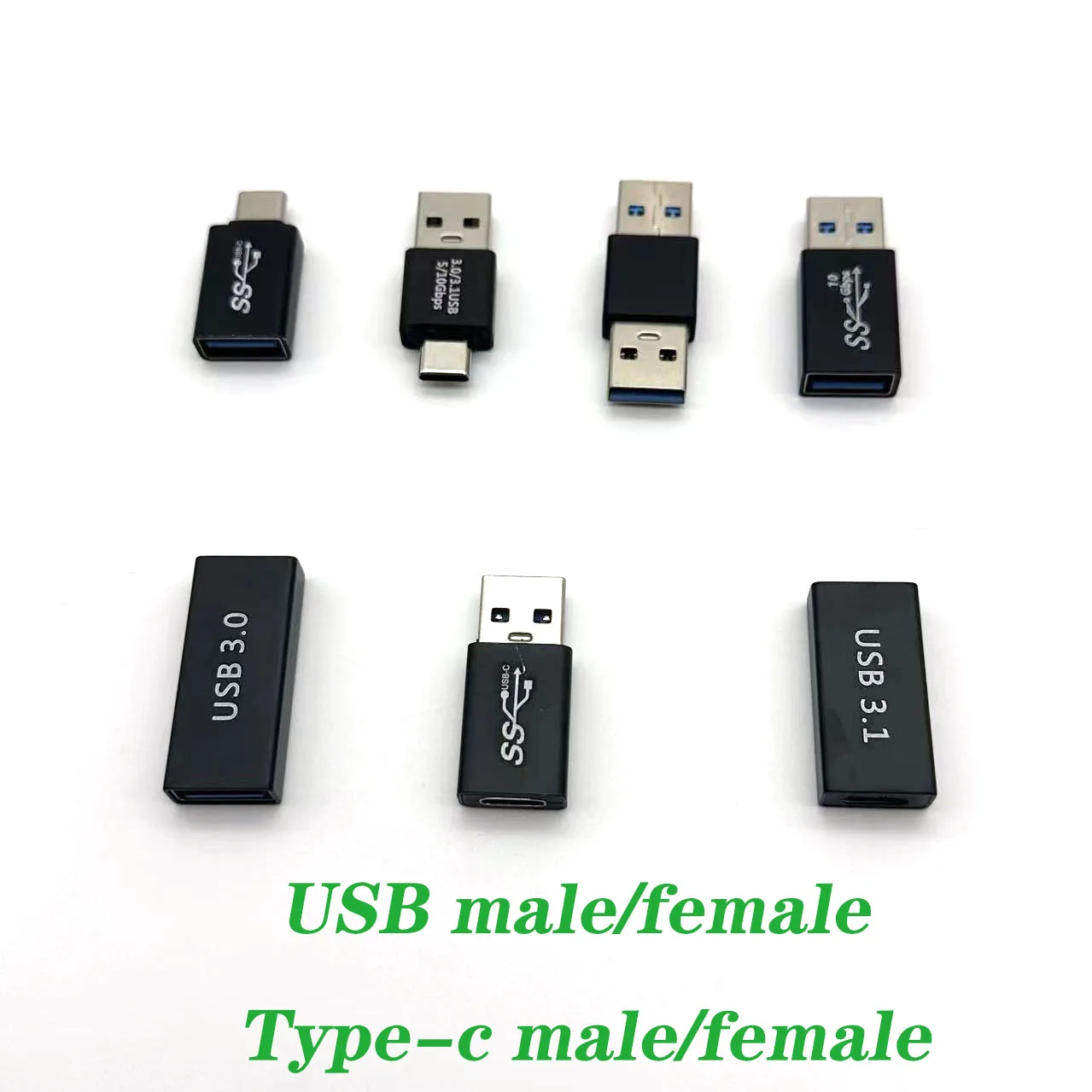 USB 3.1タイプCアダプターコンバーター,USB C充電アダプター,データ同期拡張機能,メスからオス,PC,ラップトップ,タブレット用のタイプCコネクター