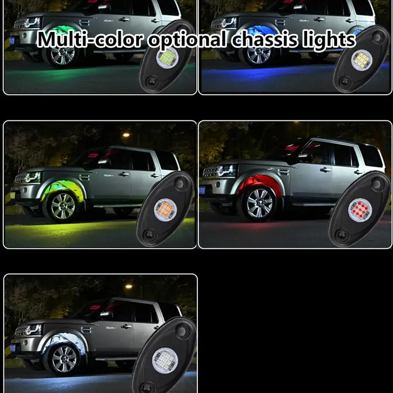 LED Rock Lights Truck Lights Exterior IP67 Waterproof Pod Lights For Trucks RGB Rock Lights LED Lights For Car Bright And