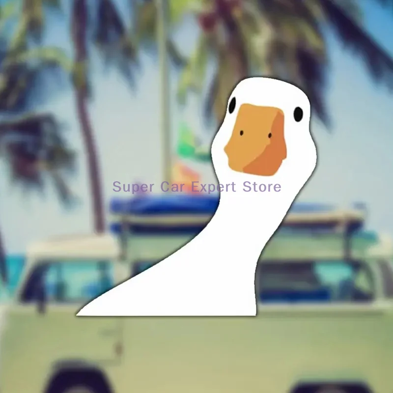 Creative Cute Interesting Waterproof Durable PVC Vinyl Duck Decal For Car Truck Adorable Window Car Body Sticker