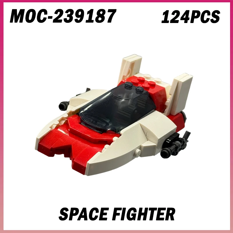 

124 шт. MOC-239187 космический истребитель, космическая война, звездный истребитель, серия фильмов, строительные блоки, сборка, модель, кирпичи, детские игрушки для мальчиков