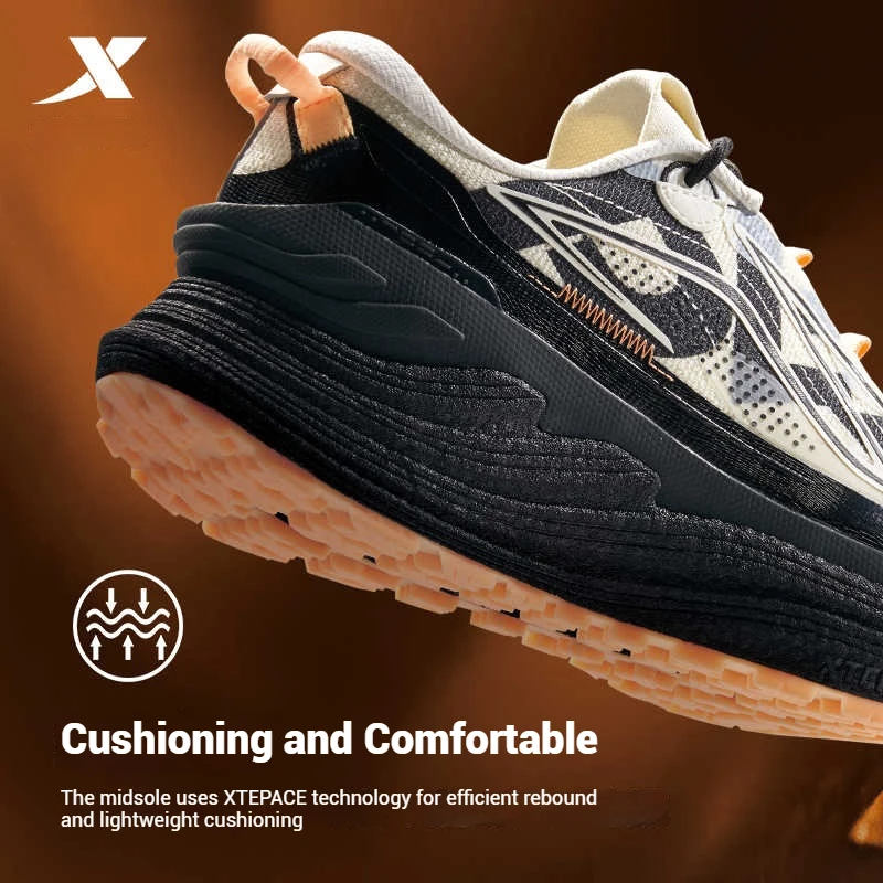 Xtep Volcano Max Running Shoes For Men 2024 Winter Rebound Sports Shoes Trendy Retro Cushion Sneakers 976419110050