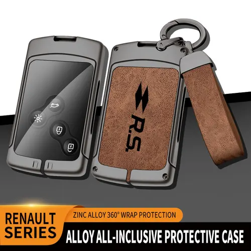 Imagen 2 del producto Funda de aleación de Zinc para llave de coche, carcasa para Renault Duster Captur Clio Logan Megane 1 2 3 Koleos Scenic para llavero Renault RS