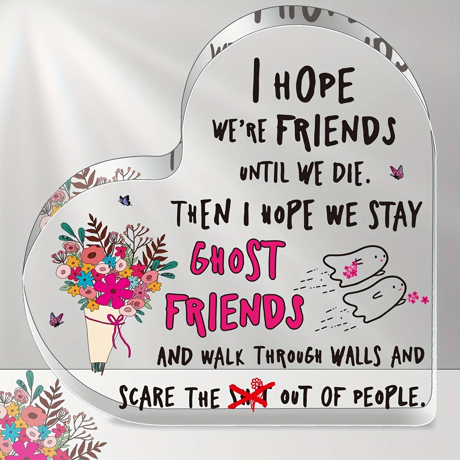 1pc best friends birthday gifts, friendship gifts for friends Bestie sisters long distance friendship gifts, funny plaque gifts