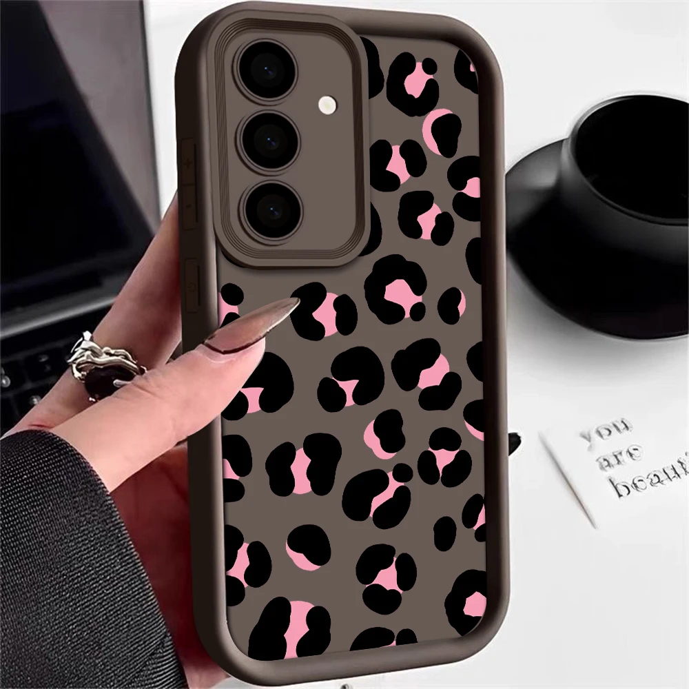 INS Leopardenmuster Handyhülle für Samsung Galaxy S25 S22 S21 S23 S20 S24 Ultra FE A35 A15 A25 A55 Note 20 Plus 5G Soft Cover – Detail 12