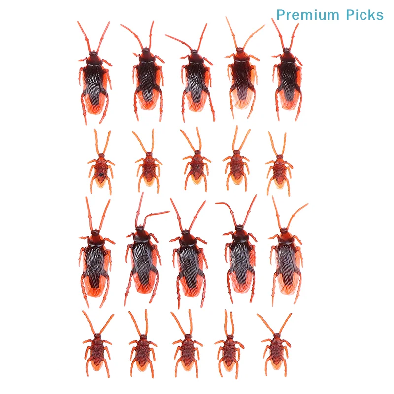portable10/20pcs Lifelike Model Simulation Fake Cockroach Roach Bug Toy Funny Trick Joke Prank Funny Trick Joke Toy