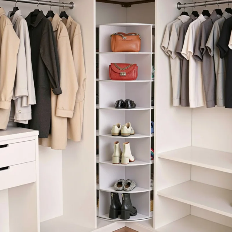 Fotografia 3: Suporte giratório para sapatos, suporte para bolsas 360 °   Suporte giratório para sapatos, de várias camadas