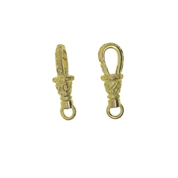 2pcs small Solid Brass pattern Pocket Watch Swivel Clip Chain spring Snap Hook 30mm 1.2 inch Buckle chain jewelry DIY