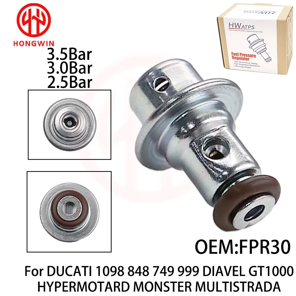 FPR30 Fuel Pressure Regulator 2.5 3.0 3.5 Bar For DUCATI DIAVEL GT1000 MONSTER MULTISTRADA SPORT 1000S PAUL SMART STREETFIGHTER