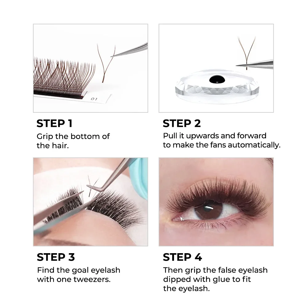 2025 새로운 도착 DIY 가짜 속눈썹 2D YY 모양 8-15mm 블랙 & 브라운 부드럽고 자연스러운 속눈썹 확장 메이크업 도구 도매