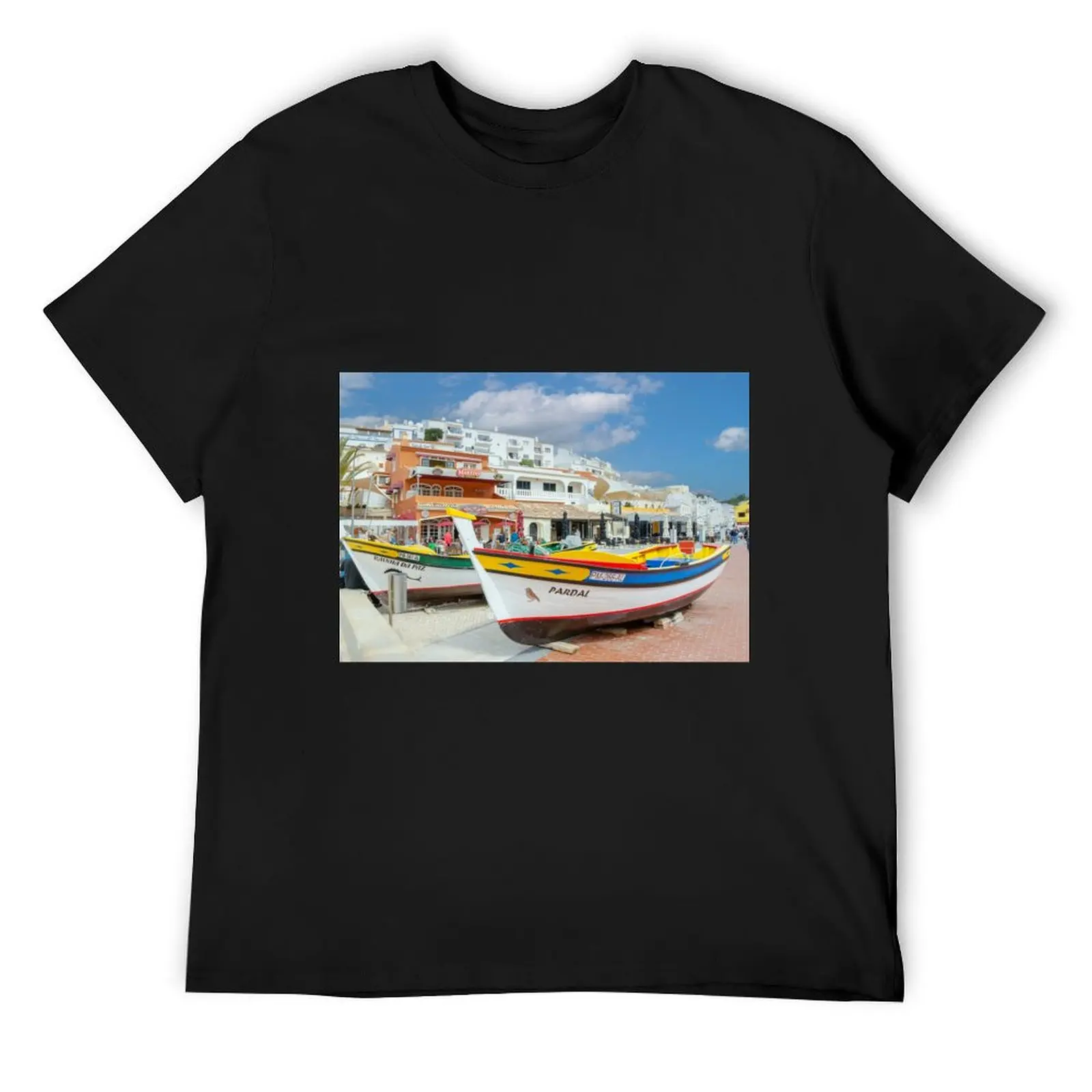 

Carvoeiro Town And Beach T-Shirt tees summer top blanks custom t-shirts black t shirts for men