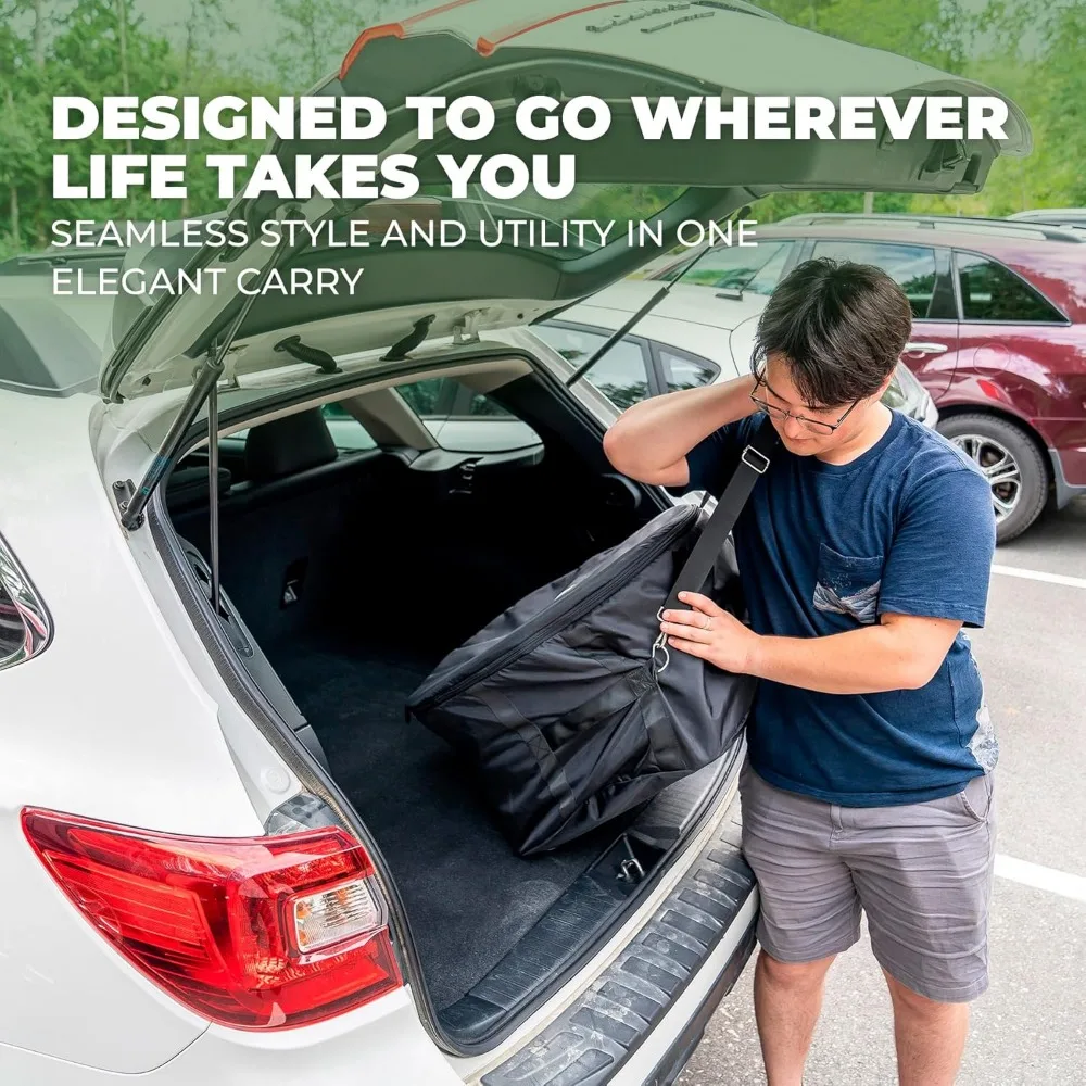 حقيبة حمل ميجا مقاومة للأشعة فوق البنفسجية والطقس لحفرة نار غاز البروبان الخارجية بقطر 24 بوصة، سعة كبيرة لوعاء النار #3