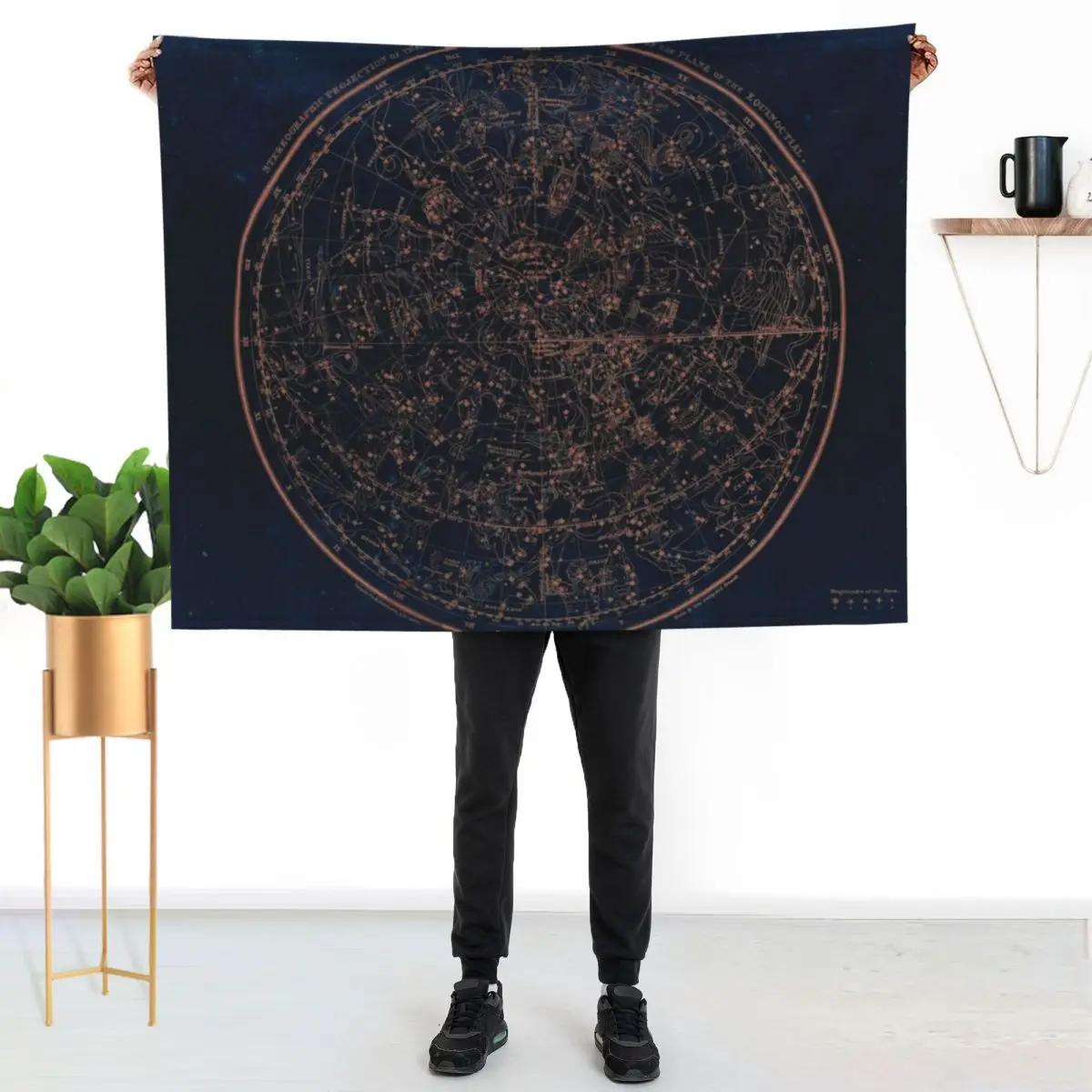 Constellations of the Northern Hemisphere Throw Blanket couch cozy soft plush fuzzy picnic outdoor blanket
