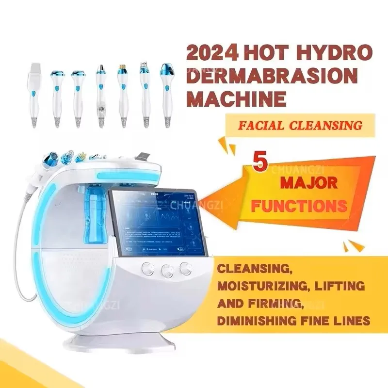 

7 in 1 Smart Ice Blue Analyzer Multifunction Facial Machine Diamond Hydra Dermabrasion Facial Aquafacial