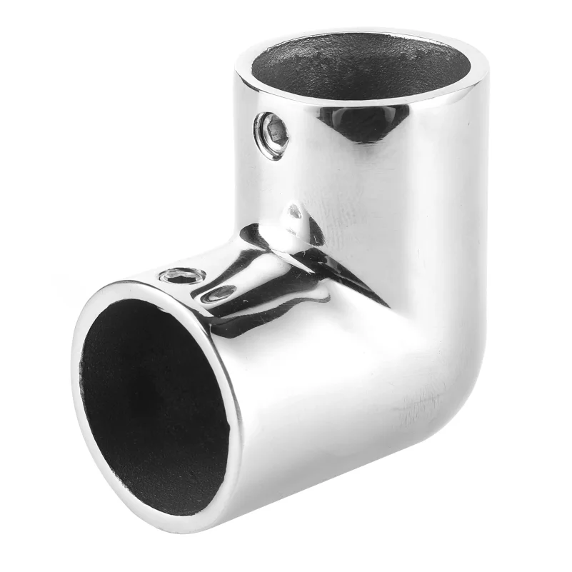 Conector de tubería para barco de 22mm/25mm, codo de 90 grados para yate marino, unión de tubo de acero inoxidable, accesorio para pasamanos
