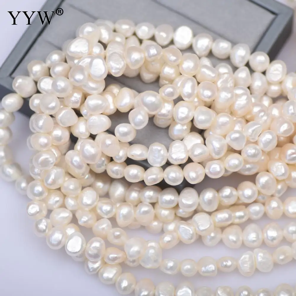 

Cultured Baroque Freshwater Pearl Beads DIY White 8-9mm Jewelry Making DIY Necklace Bracelet Accessories Wholesale Loose Pearls