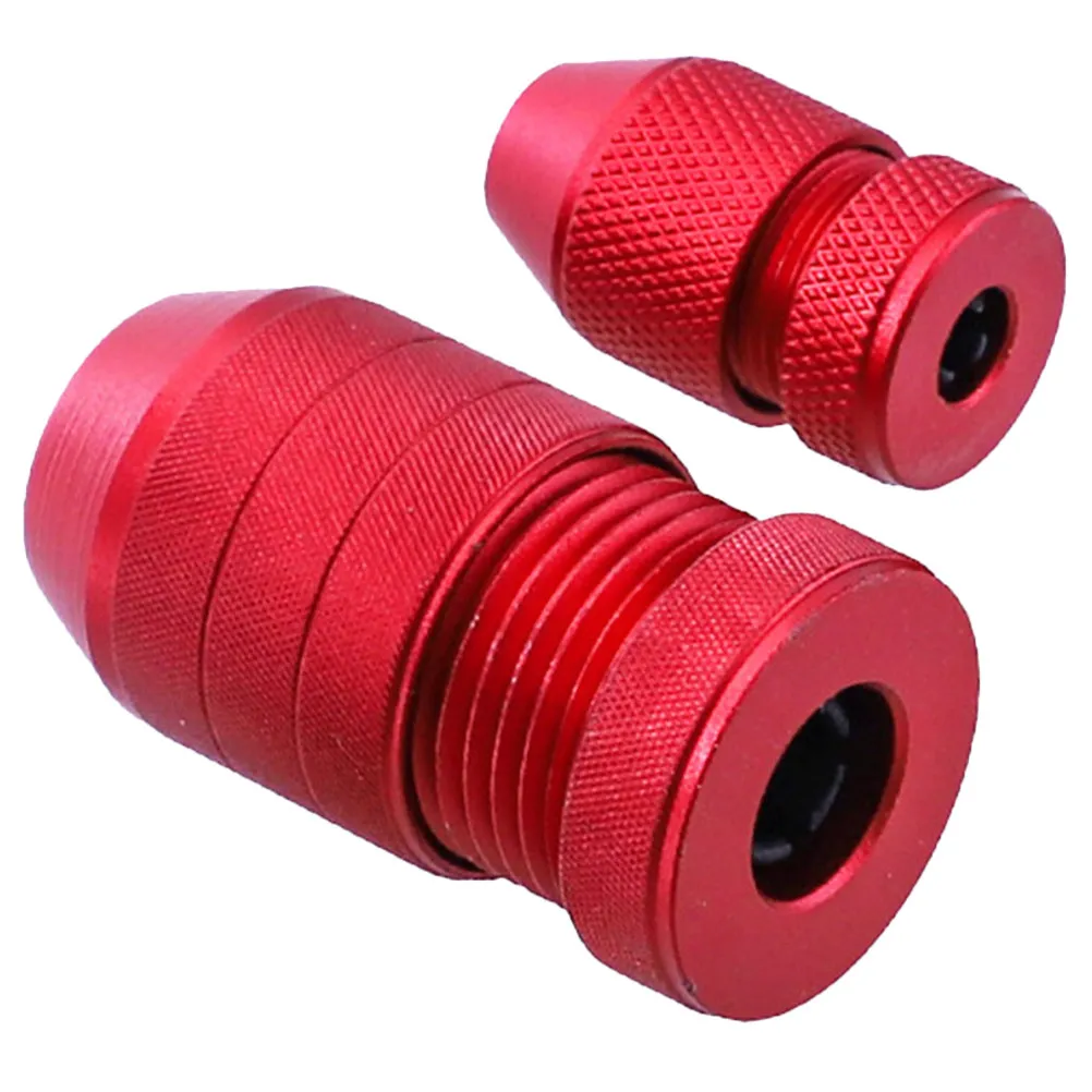 

2Pcs Adjustable Drill Bit Positioner Aluminum Alloy Depth Stop Collar with Non-Slip Texture for Wood Metal Plastic Brick Tiles