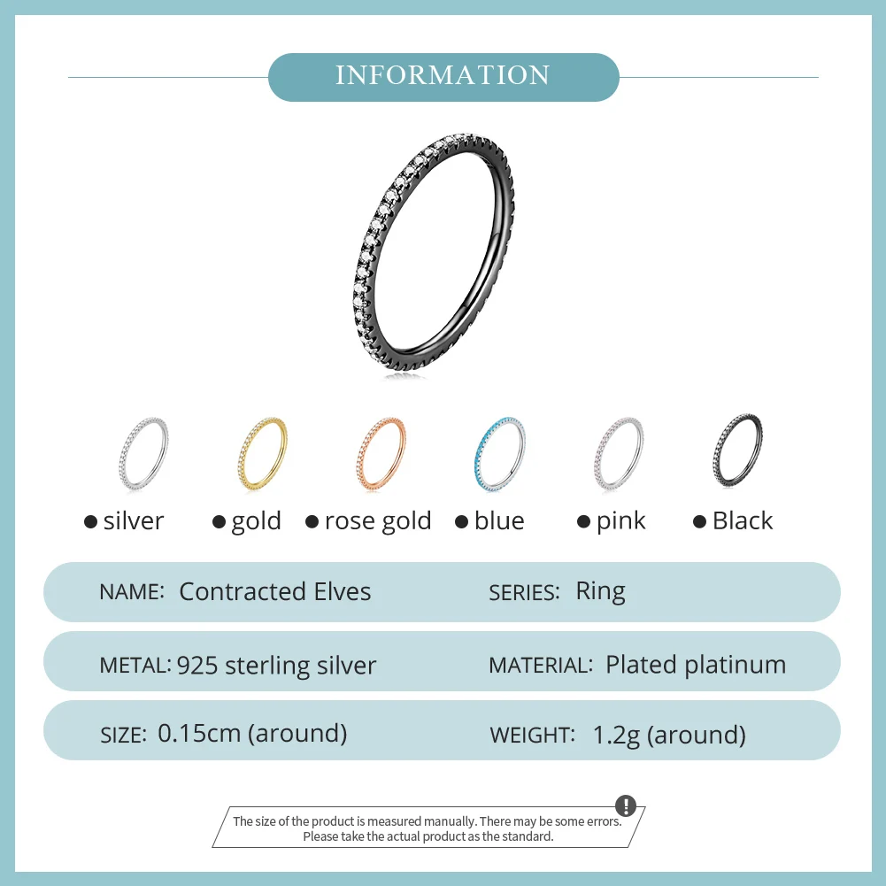 Women's 925 Sterling Silver CZ Stackable Ring, Statement Jewelry