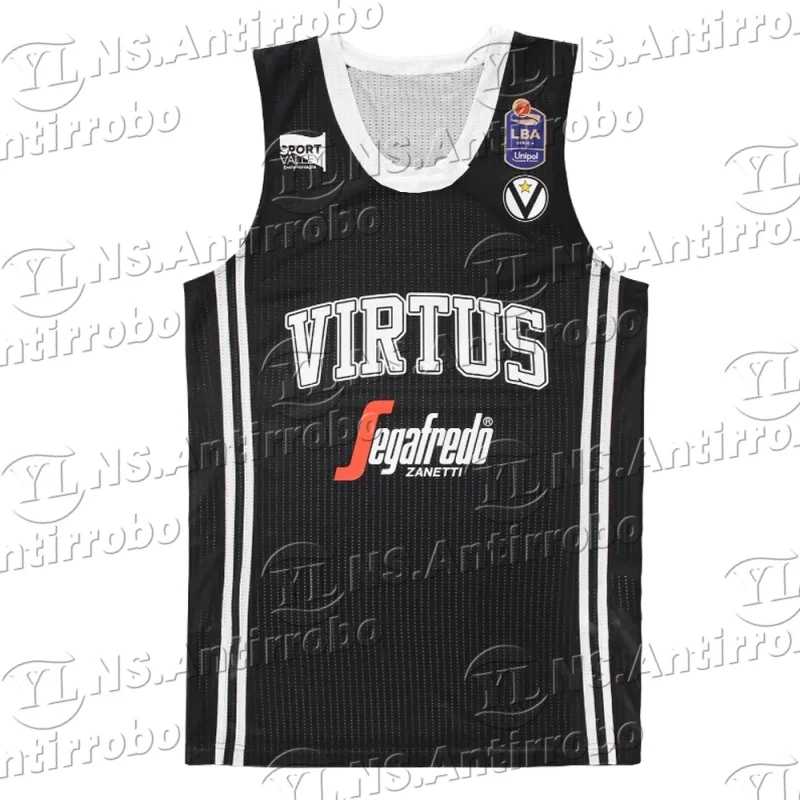 

25 New Virtus Bologna Black League Start 3d Printed Adult Basketball T-Shirt Vest Round Neck Loose Quick Drying Sports Top