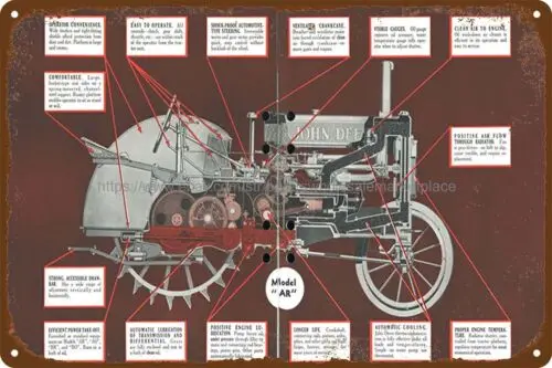 1946 farm ranch Standard Tread Tractors for Field Orchard metal tin sign