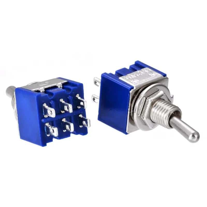

10Pcs 6 Pin 2 Position ON-ON DPDT Mini Latching Toggle Switch AC 125V/6A 250V/3A