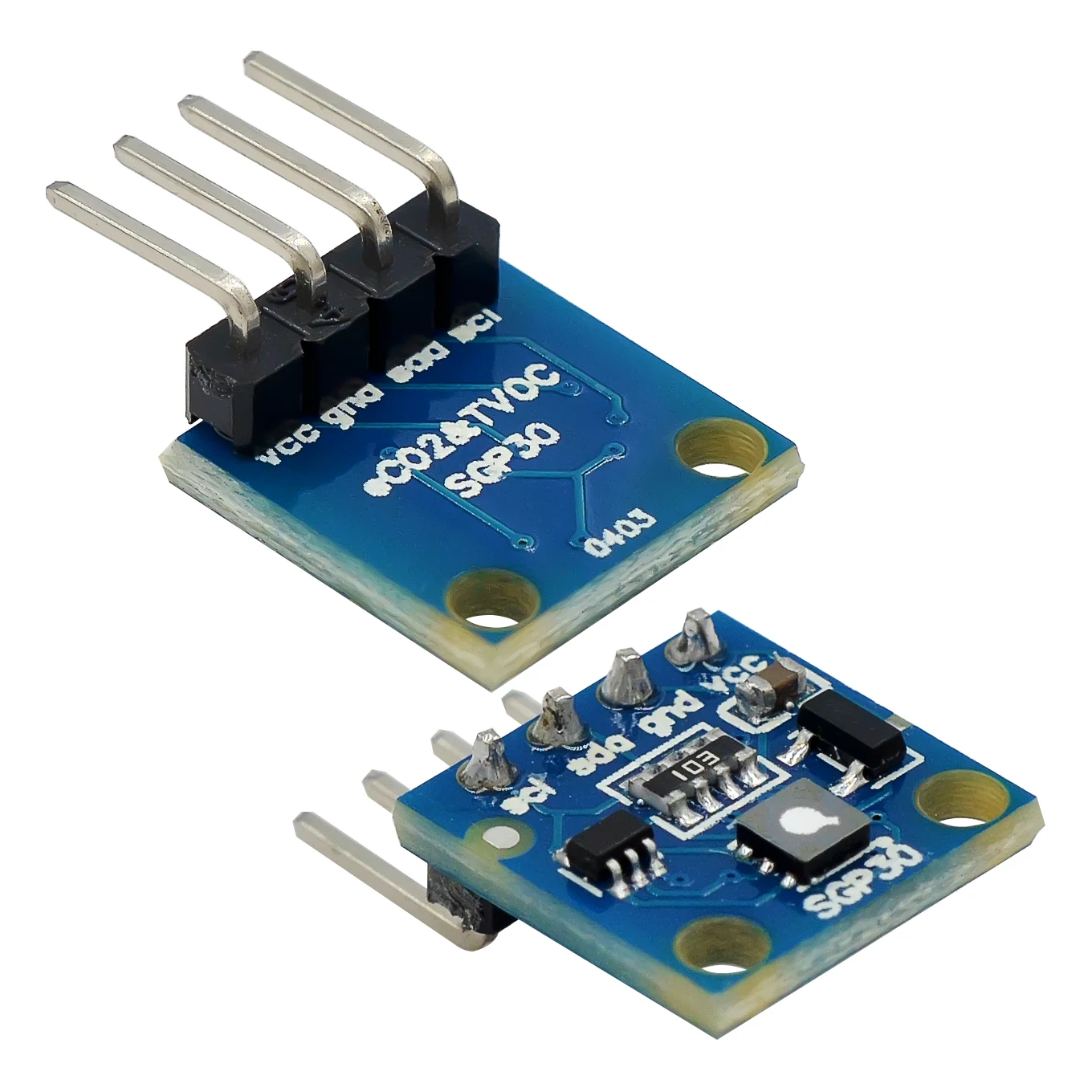 Módulo Sensor de Gás com Medição TVOC e ECO2, SGP30, 41, Qualidade do Ar, formaldeído, Dióxido de Carbono